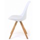 Lot de 4 Chaises Blanches Piétement Chêne KosyForm