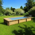 Piscine Urbaine Procopi en Bois 600 x 250 x H 133 Couverture Automatique avec Coffre