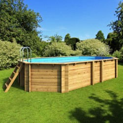 Piscina in legno sopra il suolo TROPIC ottagonale + 523 x 313 BWT myPOOL