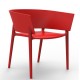 Lot de 4 Chaises Vondom Design Africa Rouge