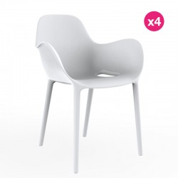 Set de 4 sillas sabinas VONDOM blanco