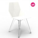 Juego de 4 sillas FAZ VONDOM blanco