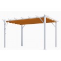 Pergola Aluminium Habrita Weiß 12m2 mit Schattierungsleine 140gr