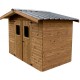 Habrita Solid Wood Garden Shelter 7,42 mq con tetto in acciaio