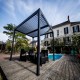 Lâminas orientais bioclimáticas pergola 11m2 e fachada brise-vue 3.6m