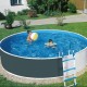 Piscine Azuro Ronde Imitation Graphite-blanche 360x120