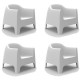 Lot de 4 Fauteuils Lounge Solid Vondom blanc