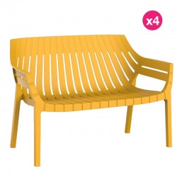 Set di 4 divani Vondom Spritz senape giallo