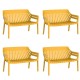 Lot de 4 sofas Vondom Spritz jaune moutarde