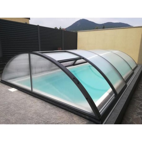 Abri de Piscine Bas Télescopique 332x642x115 Trend3 Abrilios