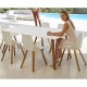 Table Vondom Faz Wood Plateau 200x90 White and Feet Natural Oak