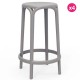 Lot de 4 tabourets hauts Brooklyn Vondom hauteur d'assise 66 gris tourterelle