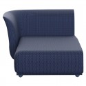 Sofa daybed rechts Suave Vondom waterafstotende stof Ultramarine Blue 1002