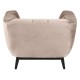 Poltrona in velluto beige Marao KosyForm