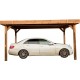 Wooden carport without roof 304x502 Delahaye 15 m2