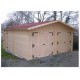 Garage Double en bois massif Habrita 42 m2