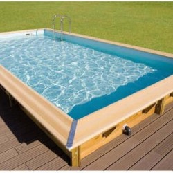 Piscina Legno Ubbink Linea 350x650 H140 Liner Blu