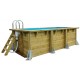 Piscina Legno Ubbink Azura 400x750 H130 Fodera Beige