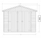 Garage en bois massif Habrita 21,7m2 avec madriers 42mm