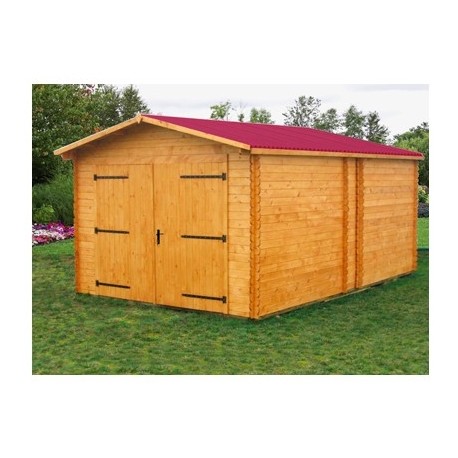 Garage en bois Habrita 21m2 en Epicea massif