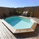 Pool Wood Ubbink Azura 400x750 H130 Liner Azul