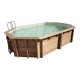 Piscine Bois Ubbink Océa 355x550 H120cm Liner Gris