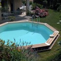 Piscina Madera Ubbink Océa 580 H130cm Liner Azul