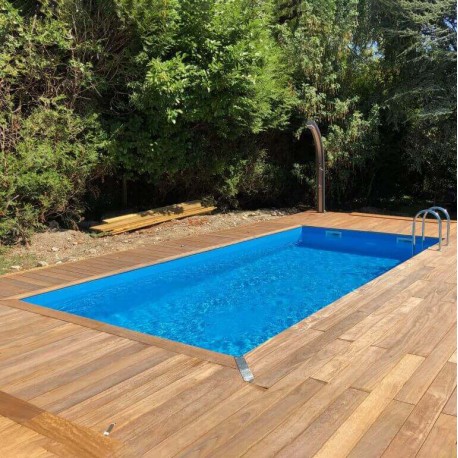 Piscine Bois Ubbink Linéa 500x1100 H140cm Liner Bleu