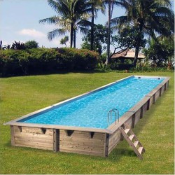 Piscina Madera Ubbink Linea 350x1550 H155cm Liner Arena Beige