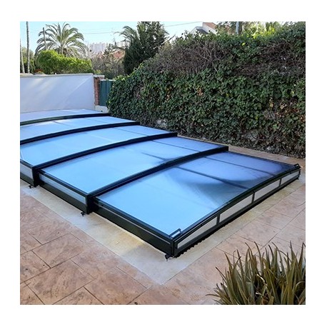 Abri de Piscine Ultraplat Abrisol télescopique Tapia prêt à poser pour piscine 600 x 300