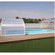 Pool Enclosure Cintrè Telescopic Shelter Malta ready to install for pool 800 x 400