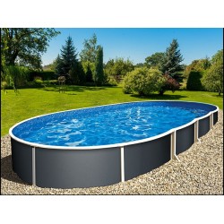 Piscina Azuro ovale Grafite 5,5x3,7x1,2