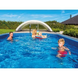 Piscine Ovale Ibiza Azuro 800x416 H150 avec Filtre à Sable