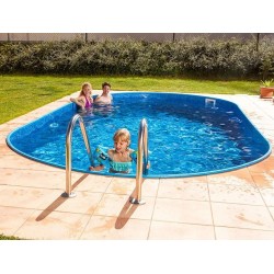 Piscine Ovale Ibiza Azuro 11mx5m H150cm Enterrée avec Filtre à sable