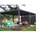 Pergola bioclimatica Habrita 21,5 m2 con lato tenda 3,6