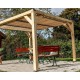 Pérgola de madera Habrita 341x313x217 con ventosas extraíbles en el techo