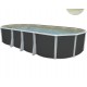 Piscina acima do solo TOI Ibiza Compact oval 730x366x132 com kit completo de antracite