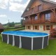 Piscina acima do solo TOI Ibiza Compact oval 730x366x132 com kit completo de antracite