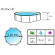 Piscina fuori terra TOI Canarias rotonda 350xH120 con kit completo bianco