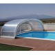 Pool Enclosure Cintrè Telescopic Shelter Malta ready to install for pool 900 x 450