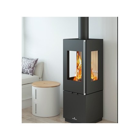 Wood stove Bronpi Bombay 3C 7kW with 3 glazed sides