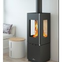 Stufa a legna Bronpi Bombay 3C 7kW con 3 lati vetrati