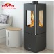 Poêle à bois Bronpi Bombay 3C 7kW avec 3 coté vitrés