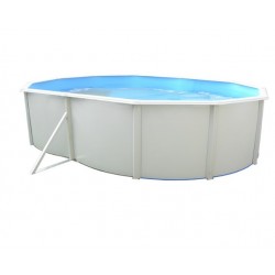 Piscina acima do solo TOI Mallorca oval 550x366xH120 com kit completo Branco