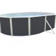 Piscina fuori terra TOI Magnum ovale 730x366x132 Antracite con scaletta di sicurezza