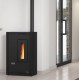 Smal geventileerde pelletkachel La Nordica Extraflame Luisella 5kW Zwart