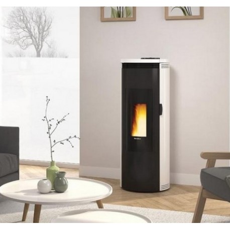 Stufa a pellet La Nordica Extraflame Luisella 5kW stretta ventilata Bordeaux