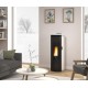 Estufa de pellets La Nordica Extraflame Amika 8kW impermeable ventilada Negro