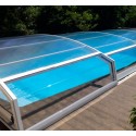 Abri de Piscine Bas Abrisol télescopique Chypre 8.37x4.50m sans rails