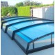 Abri de Piscine Bas Abrisol télescopique Chypre 8.37x4.50m sans rail